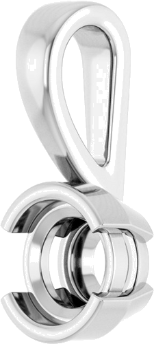 Platinum 5.2 mm Round Pendant Mounting (2)