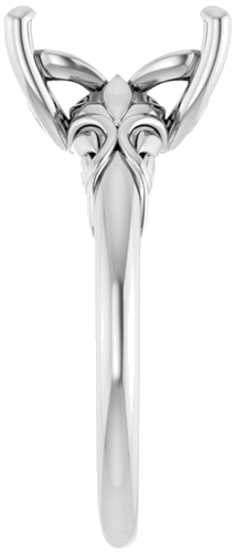 Sužadėtuvių Žiedas „Solitaire“ 14k white gold Emerald 10mm x 8mm (4)