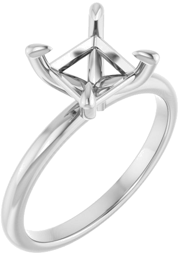 Sužadėtuvių Žiedas „Solitaire“ 950 Platinos Square 6.5mm (1)