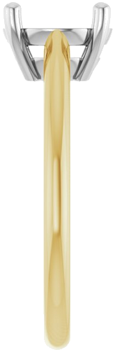 Sužadėtuvių Žiedas „Solitaire“ 585 Baltojo Ir Geltonojo Aukso Round 8.2mm (4)