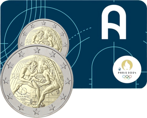 2024 Франция Олимпийские игры монета 2 евро BU (5)