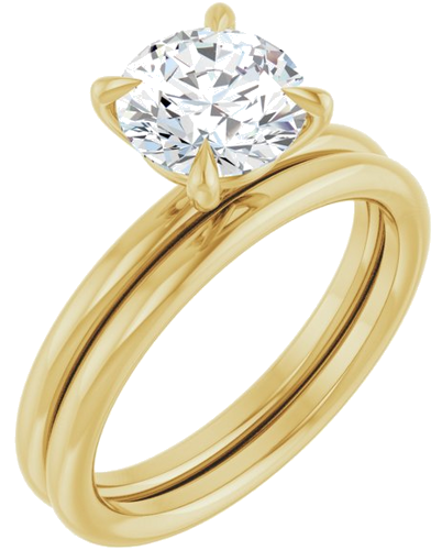 Sužadėtuvių Žiedas „Claw-Prong Solitaire“ 14k yellow gold Round 7.4mm (6)