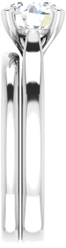 Sužadėtuvių Žiedas „Solitaire“ 417 Baltojo Aukso Round 7mm (9)
