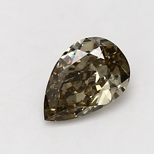 0.67 carat Fancy Dark Gray Yellowish Green-VS2 Natūralus Pear Deimantas (1)