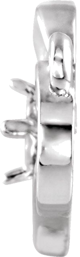 Sterling Silver Accented Infinity-Inspired Heart Necklace Center (2)