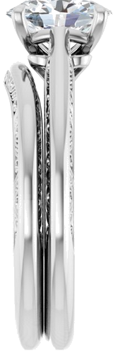 Sužadėtuvių Žiedas „Solitaire Sculptural“ 950 Platinos Oval 8mm x 6mm (9)