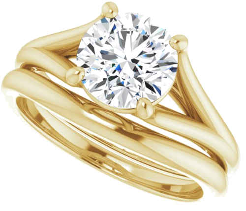 Sužadėtuvių Žiedas „Solitaire“ 14k yellow gold Round 7.4mm (10)