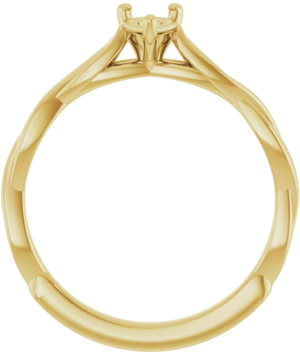 Sužadėtuvių Žiedas „Infinity-Inspired“ 14k yellow gold Pear 6mm x 4mm (2)