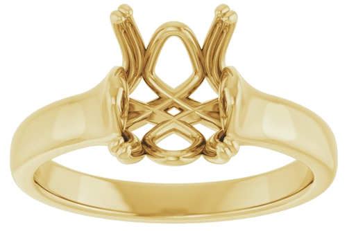 Sužadėtuvių Žiedas „Solitaire“ 14k yellow gold Emerald 9mm x 7mm (3)