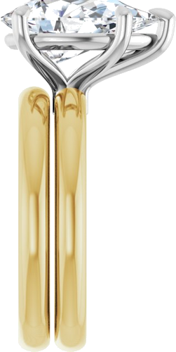 Sužadėtuvių Žiedas „Claw-Prong Euro Shank“ 14k yellow/white gold Pear 13mm x 8mm (9)
