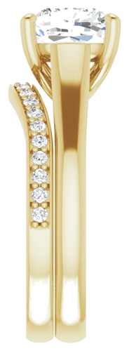 Sužadėtuvių Žiedas „Solitaire“ 14k yellow gold Cushion 8mm (9)