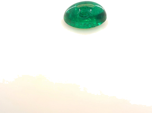 0.58 carat GREEN CABOCHON cut Oval Smaragdas (1)
