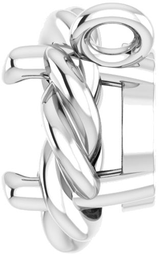 14K White 4 mm Round Claw-Prong Rope Solitaire Necklace Center (3)