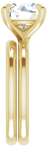 Sužadėtuvių Žiedas „Solitaire“ 10k yellow gold Round 9.4mm (9)