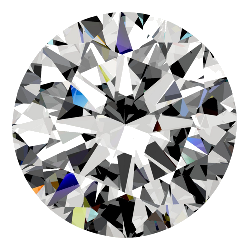 0.4 carat F-VVS2 Very Good cut Natūralus Round Deimantas (1)