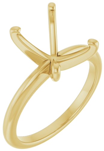 Sužadėtuvių Žiedas „Solitaire“ 10k yellow gold Emerald 10mm x 8mm (1)