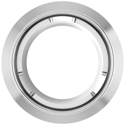 Pakabukas „Round Bezel-Set Slide“ 585 Baltojo Aukso Round 4.8mm (1)