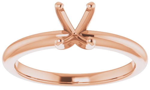 Sužadėtuvių Žiedas „Solitaire“ 585 Rožinis Aukso Oval 7mm x 5mm (3)