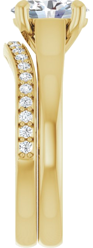 Sužadėtuvių Žiedas „Solitaire“ 10k yellow gold Oval 8mm x 6mm (9)