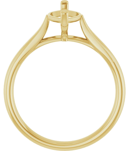 14K Yellow 12x6 mm Marquise Engagement Ring Mounting (2)
