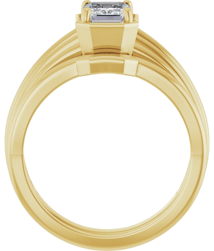 Sužadėtuvių Žiedas „Solitaire Vintage-Inspired“ 14k yellow gold Emerald 6.5mm x 5mm (7)