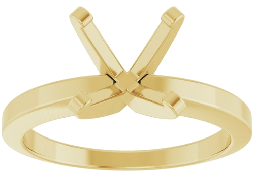 Sužadėtuvių Žiedas „Solitaire“ 585 Geltonojo Aukso Round 8mm (3)