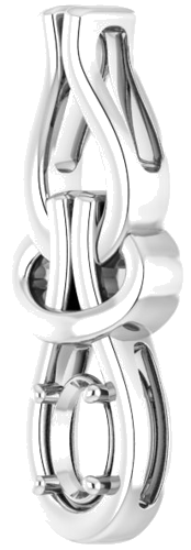 Pakabukas „Freeform“ 585 Baltojo Aukso Oval 6mm x 4mm (2)