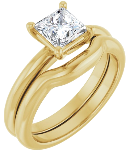 Sužadėtuvių Žiedas 10k yellow gold Square 5.5mm (6)