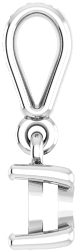 Pakabukas „Accented“ 585 Baltojo Aukso Round 5.2mm (3)