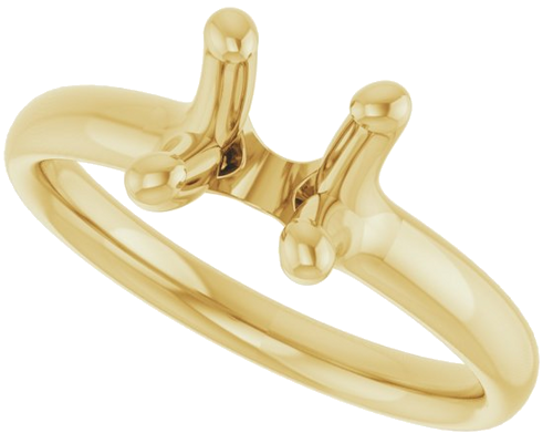 Sužadėtuvių Žiedas „Solitaire“ 14k yellow gold Round 6.5mm (5)