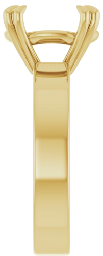 Sužadėtuvių Žiedas „Double Claw-Prong Solitaire“ 14k yellow gold Oval 12mm x 10mm (4)