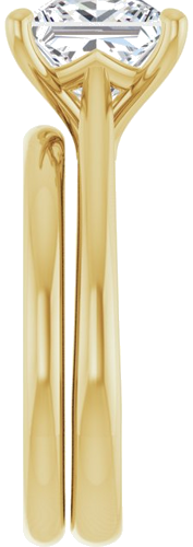Sužadėtuvių Žiedas „Solitaire“ 14k yellow gold Square 7.5mm (9)