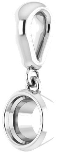 14K White  4.8 mm Round Pendant Mounting (2)