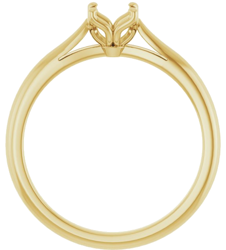 14K Yellow  5.2 mm Round Solitaire Engagement Ring Mounting (2)
