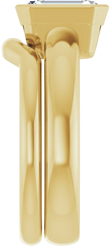 Sužadėtuvių Žiedas „Bezel-Set Solitaire“ 14k yellow gold Emerald 8mm x 6mm (9)