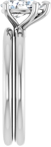 Sužadėtuvių Žiedas 585 Baltojo Aukso Pear Shape 8mm x 5mm (7)