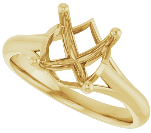 Sužadėtuvių Žiedas „Solitaire“ 14k yellow gold Oval 10mm x 8mm (5)