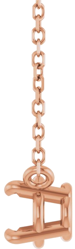 14K Rose 7x5 mm Oval 18  Necklace Mounting (3)