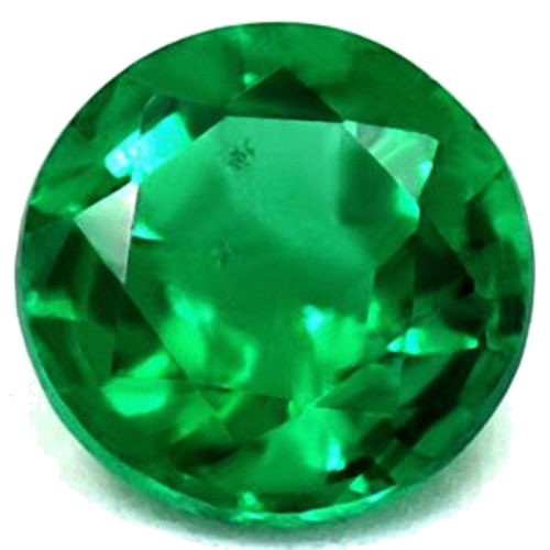 0.42 carat GREEN Round Smaragdas (1)