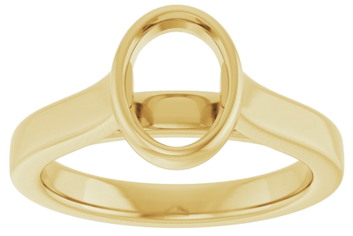 Sužadėtuvių Žiedas „Bezel-Set Solitaire“ 14k yellow gold Oval 8mm x 6mm (3)