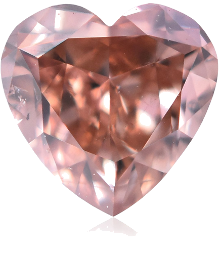 0.22 carat Fancy Deep Brownish Orangey Pink-SI1 Natūralus Heart Deimantas (1)