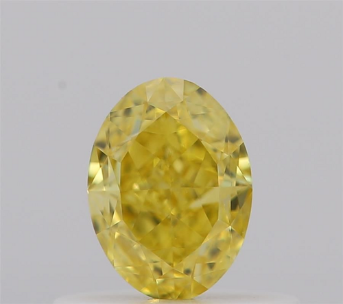 0.5 carat Fancy Vivid Yellow-IF Natūralus Oval Deimantas (1)