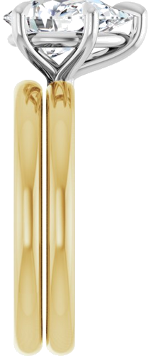 Sužadėtuvių Žiedas „Claw-Prong“ 14k yellow/white gold Pear 10mm x 7mm (9)