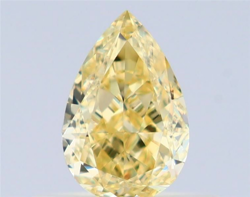 0.5 carat Fancy Yellow-VS1 Natūralus Pear Deimantas (1)
