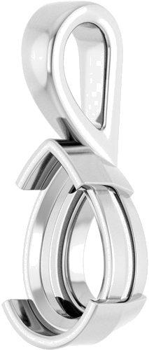 Pakabukas „Half-Bezel Solitaire“ 925 Sidabro Pear Shape 12mm x 8mm (2)