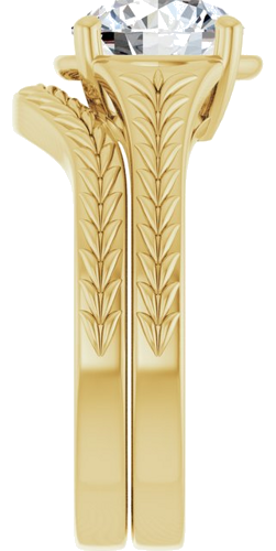 Sužadėtuvių Žiedas „Solitaire“ 14k yellow gold Round 8mm (9)