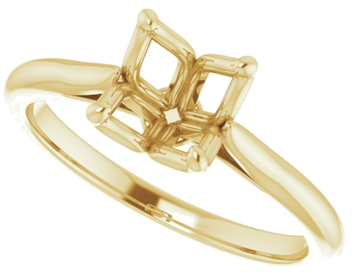 Sužadėtuvių Žiedas „Solitaire“ 10k yellow gold Round 7mm (5)