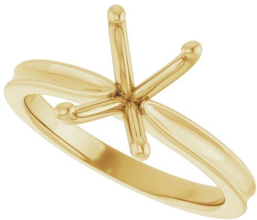 Sužadėtuvių Žiedas 14k yellow gold Emerald 8mm x 6mm (5)