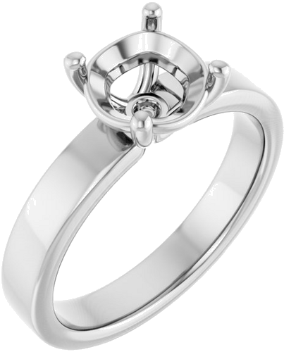 Sužadėtuvių Žiedas „Solitaire“ 14k white gold Round 7.4mm (1)