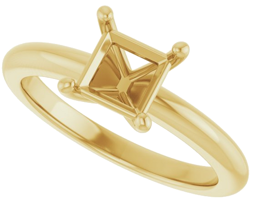 Sužadėtuvių Žiedas 10k yellow gold Square 5.5mm (5)